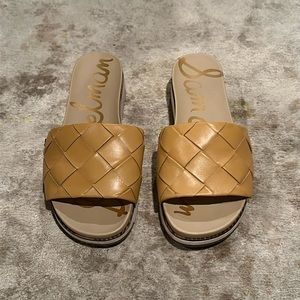 Sam Edelman basket weave tan sandals, 7.5, never worn